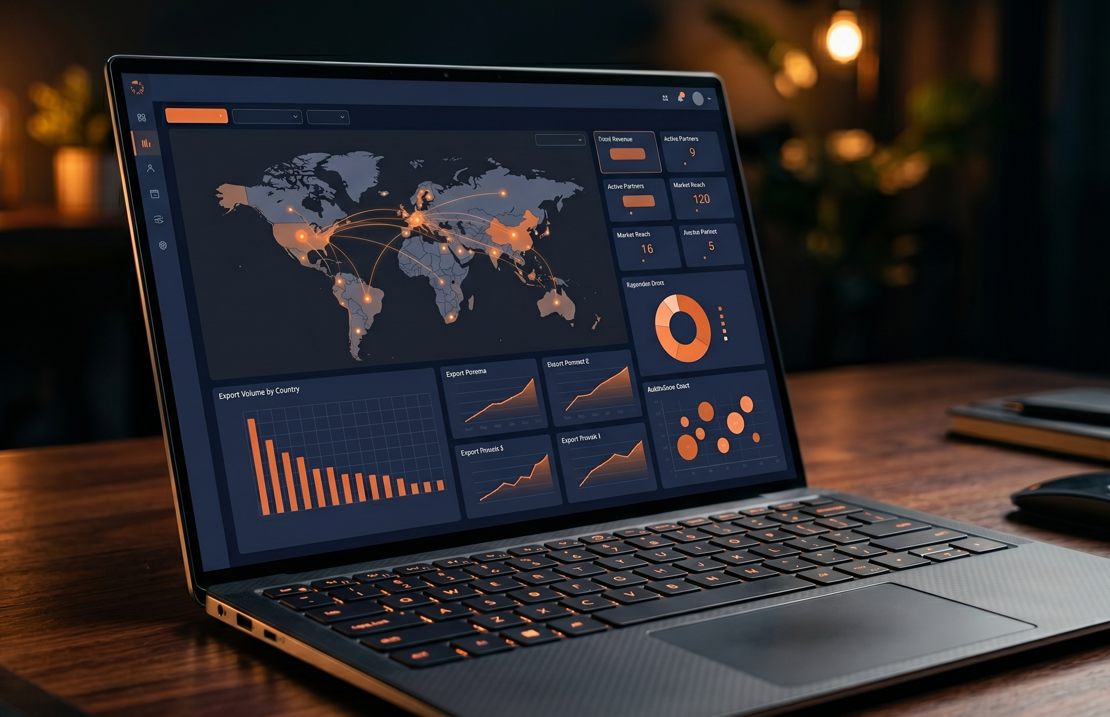 Dashboard de análisis de exportación B2B — VICOMEX Key Access